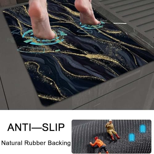 Image of FIGMENT 3D Anti-Slip Water Absorbent Bathroom Mat | Quick Dry Rectangular Bath Mat for Home, Kitchen Doorway, Office & Entryway Use | Soft, Odour-Free & Easy Clean Floor Mat (60x40 cm)