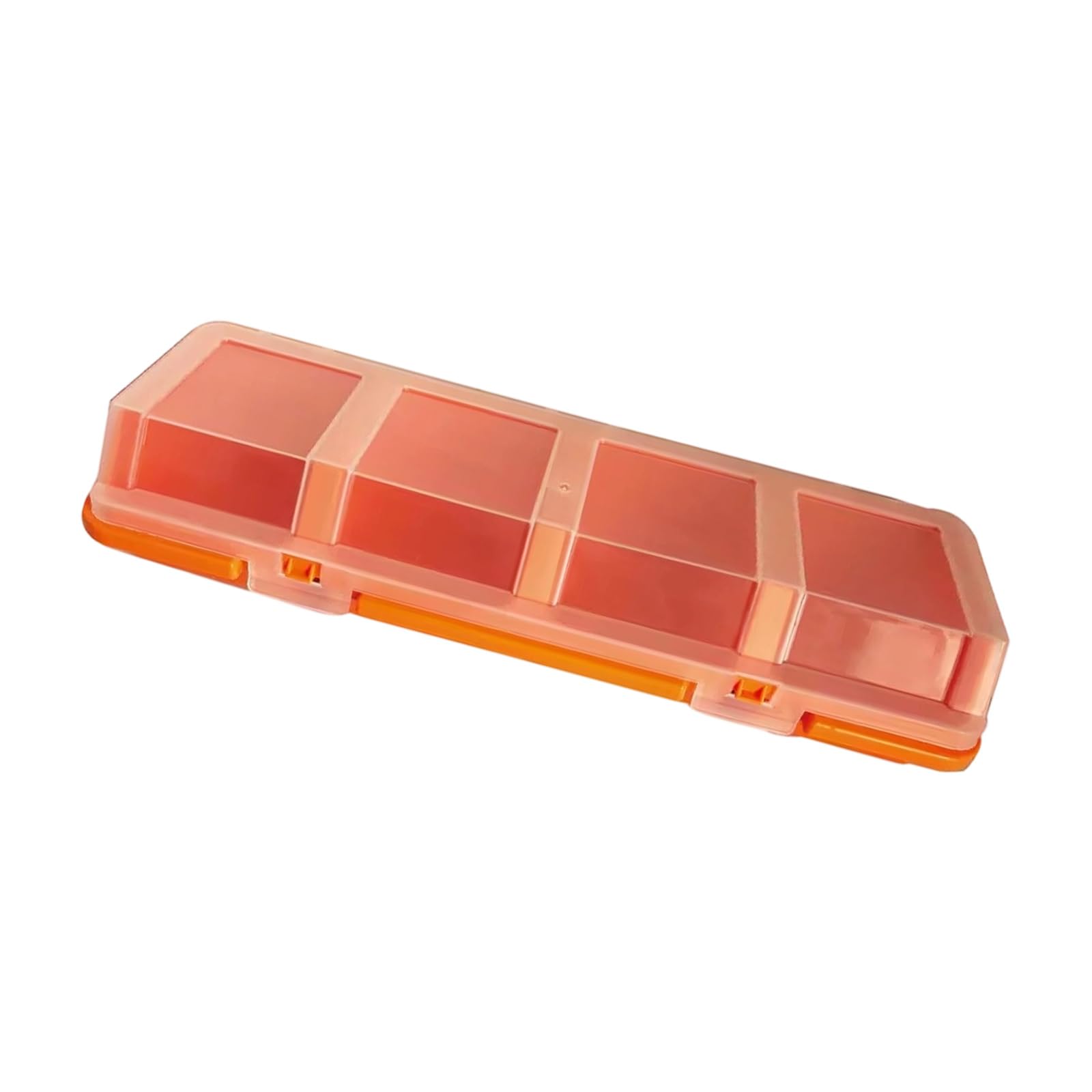 Hardware Storage Case 4 Compartment Organizer Box with Clear Lid and Latch Closure for Screws and Small Items