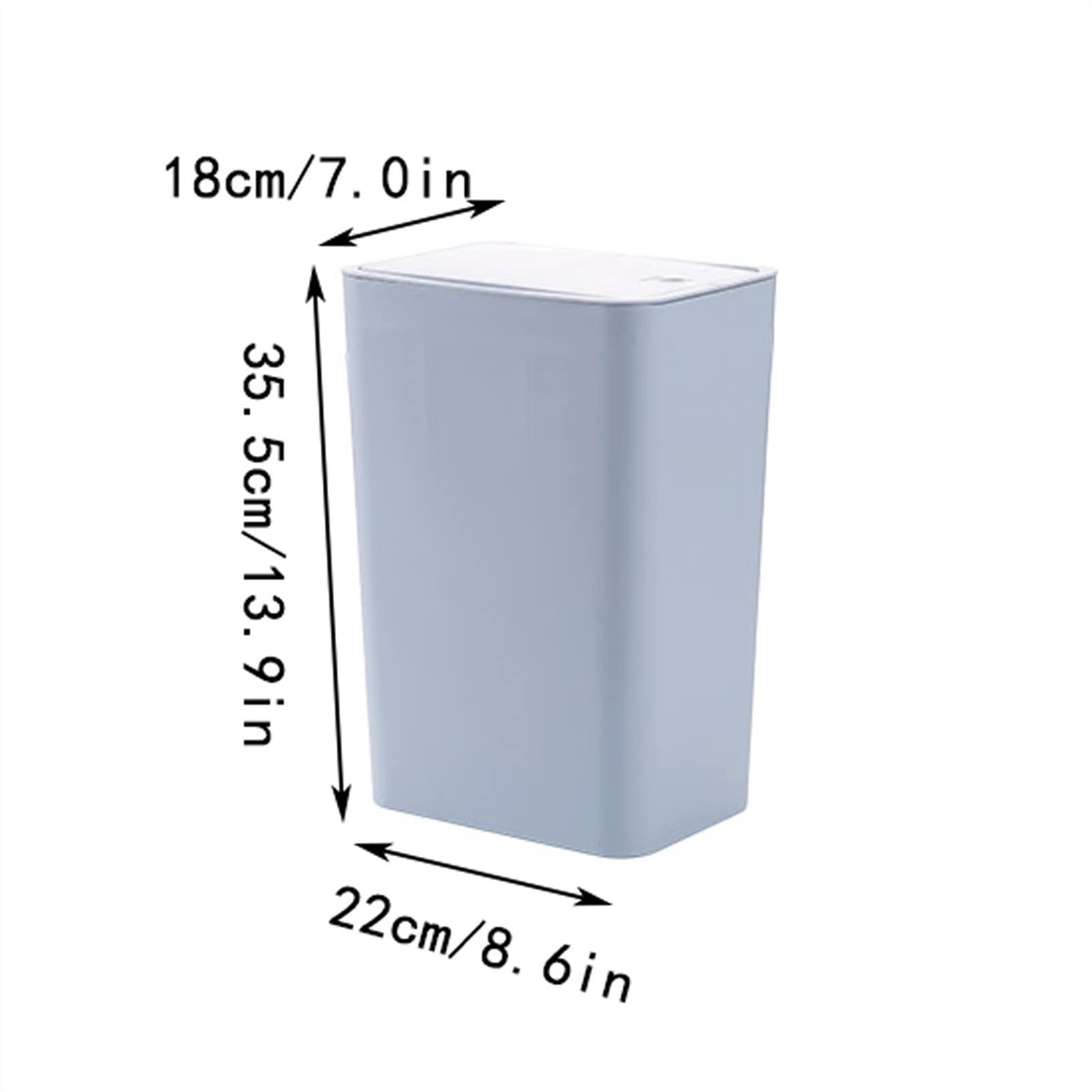 UNNS Papelera Clasificación de Tipo Push Puede, Cocina DE HOGAR, Cesta de Papel pequeño, Sala de Estar, Dormitorio, Baño, Baño, Basura con Tapa Basura