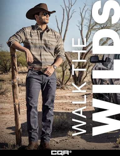 CQR Men's Motion Utility Casual Pants, Regular Fit Lightweight Work Pants, Water Resistant Outdoor Stretch Pants with Pockets3