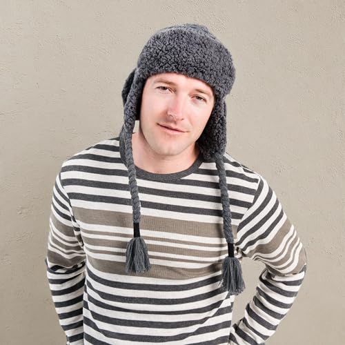 Muk Luks Men's Trapper Hat- Grey Fairley