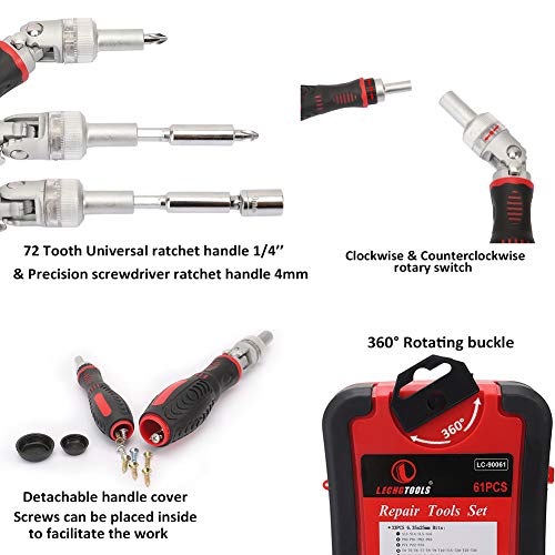 JENABOM 61 in 1 Ratcheting Screwdriver Set,Magnetic Screwdriver Bit Set by JENABOM - Image 5