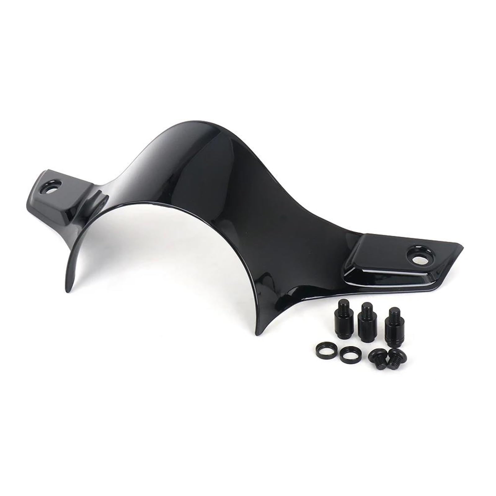 Modern Windschild Für Vespa, GTS 300, Super 2023 2024 - Motorradzubehör Windschutzscheibe Visier Deflektor (Bright Black)