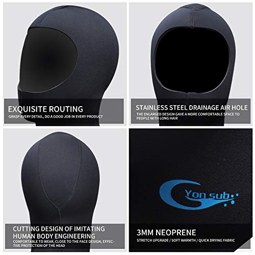 Diving Hood - Neoprene Wetsuit Dive Hood 3Mm 5Mm For Men Women Dive Cap Surfing Thermal Hood For Water Sports #TOP2