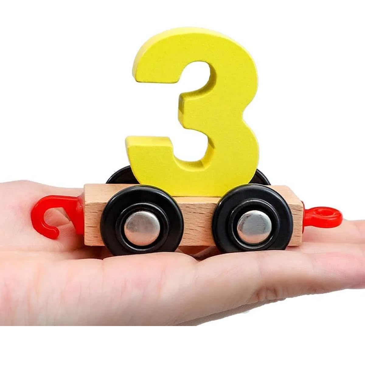 Smoneo Wooden Colourful Number Train; Early Educational Puzzle Toy for Kids, Suitable for 2+ Years Boys & Girls, (Multicolour) 4