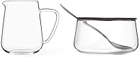 Vista 8 de Viva Nicola Juego de Cremera y Azúcar de Carbón – Cremera de Café de Porcelana y Azucarero con Tapa de Corcho y Cuchara, 7oz / 200ml Juego de Leche