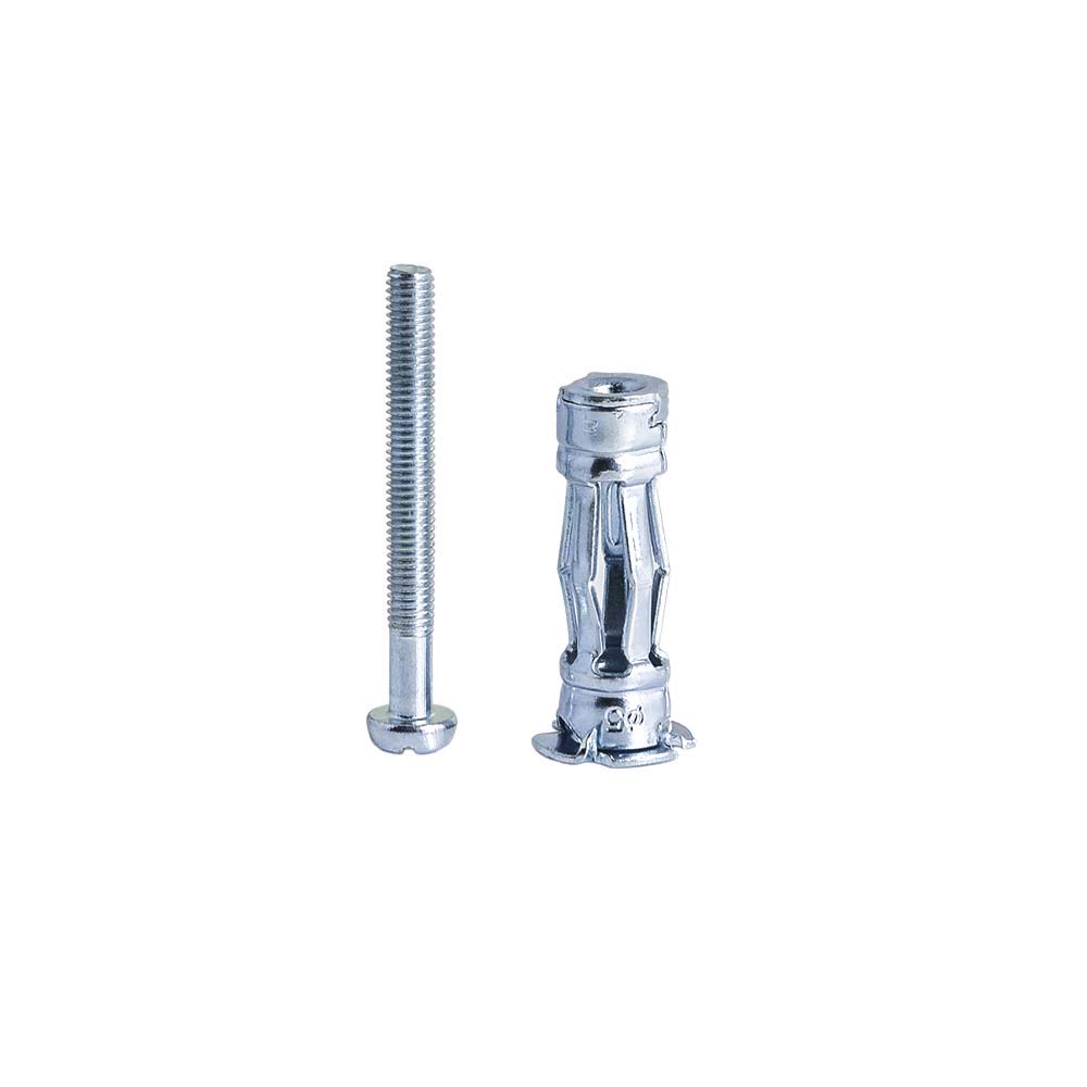 T.K.Excellent Lot de 100 Cheville métallique à expansion avec vis tête cylindrique