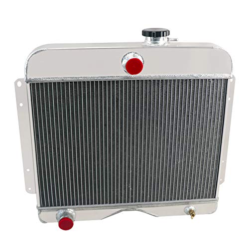 OzCoolingParts 4 Row Core All Aluminum Radiator for 1946-1964 47 48 49 50 51 52 53 54 55 56 57 58 59 60 61 62 63 Jeep Willys Truck/Willys Station Wagon L4 L6 Gas Manual