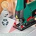 HYCHIKA Jig saw, 6.7A Jig Saw 800-3000SPM with 6 Variable Speeds, 4 Orbital Sets, Bevel Angle 45°, 6PCS Blades, Pure Copper Motor, Laser Guide, Wood Metal Plastic Cutting