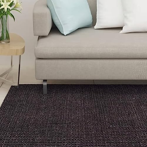 LLEZKBR Alfombra de sisal natural, 66 x 350 cm, color negro
