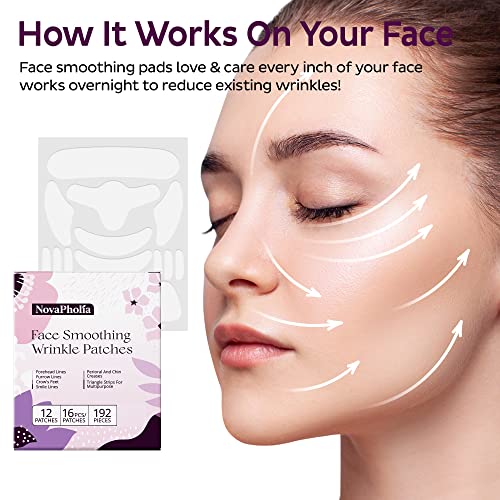 Novapholia Forehead Wrinkle Patches, Set Of 192 Pcs Face Wrinkle Patches, Anti Wrinkle Tape For Face, Reducing Forehead Eye And Mouth & Upper Lip Wrinkles, All In One Face Tape For Wrinkles #TOP2