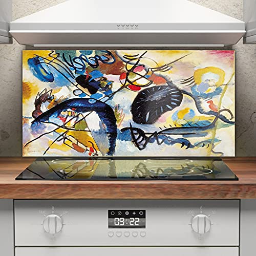 Crédence de cuisine moderne décoration 100x50cm idéal pour protéger le mur derrière les plaques