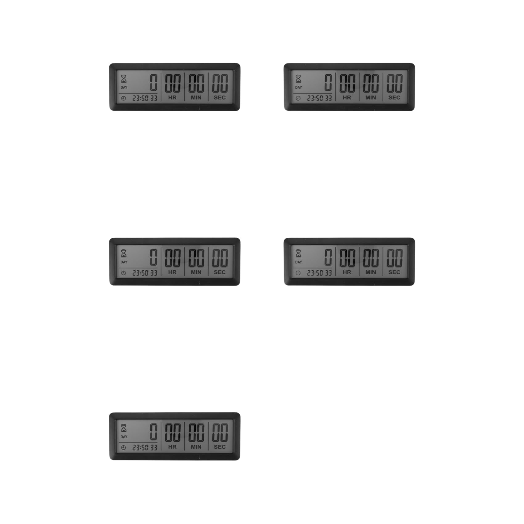 Hndhbfgrt 5X Big Digital Countdown Days Timer Clock - 999 Days Count Down Clock Timer for Graduation Lab Kitchen (Black)