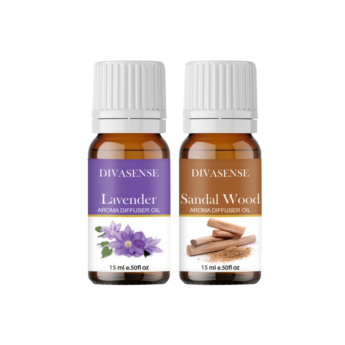DIVASENSE Aroma Essential Oil for Aromatic Diffuser Lavender and Sandal Wood Flavor Home Fragrance, 15ml (Set of 2) (B0CH38242J) Amazon Price History, Amazon Price Tracker