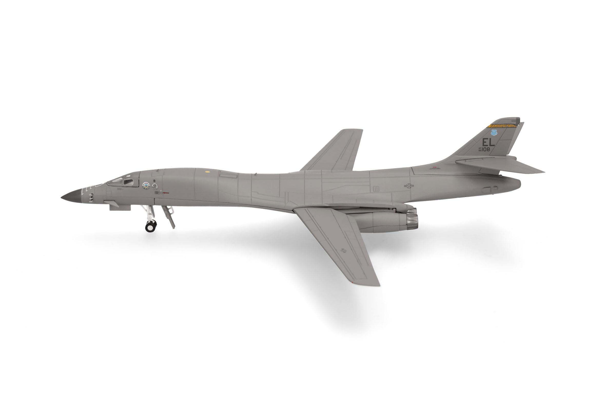 Herpa aereo in miniatura U.S. Air Force Rockwell B-1B Lancer – 37th Bomb Sqn,"Alien with an Attitude", miniatura in scala 1:200, pezzo da collezione, modello di aereo con base, metallo