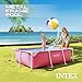 INTEX Metal Frame 7 ft x 5 ft x 23.5 in Above Ground Pool Set, Rectangular Swimming Pool with Steel Frame