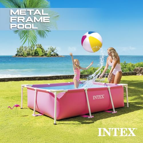 Intex Pink Metal Frame Pool 7ft x 5ft for Backyard Fun and Summer Splash - Image 4