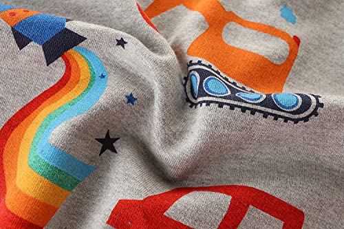 Image of AIWUHE Toddler Cotton Sweatshirt Boys Girls Pullover Long Sleeve Tops 2-6Y