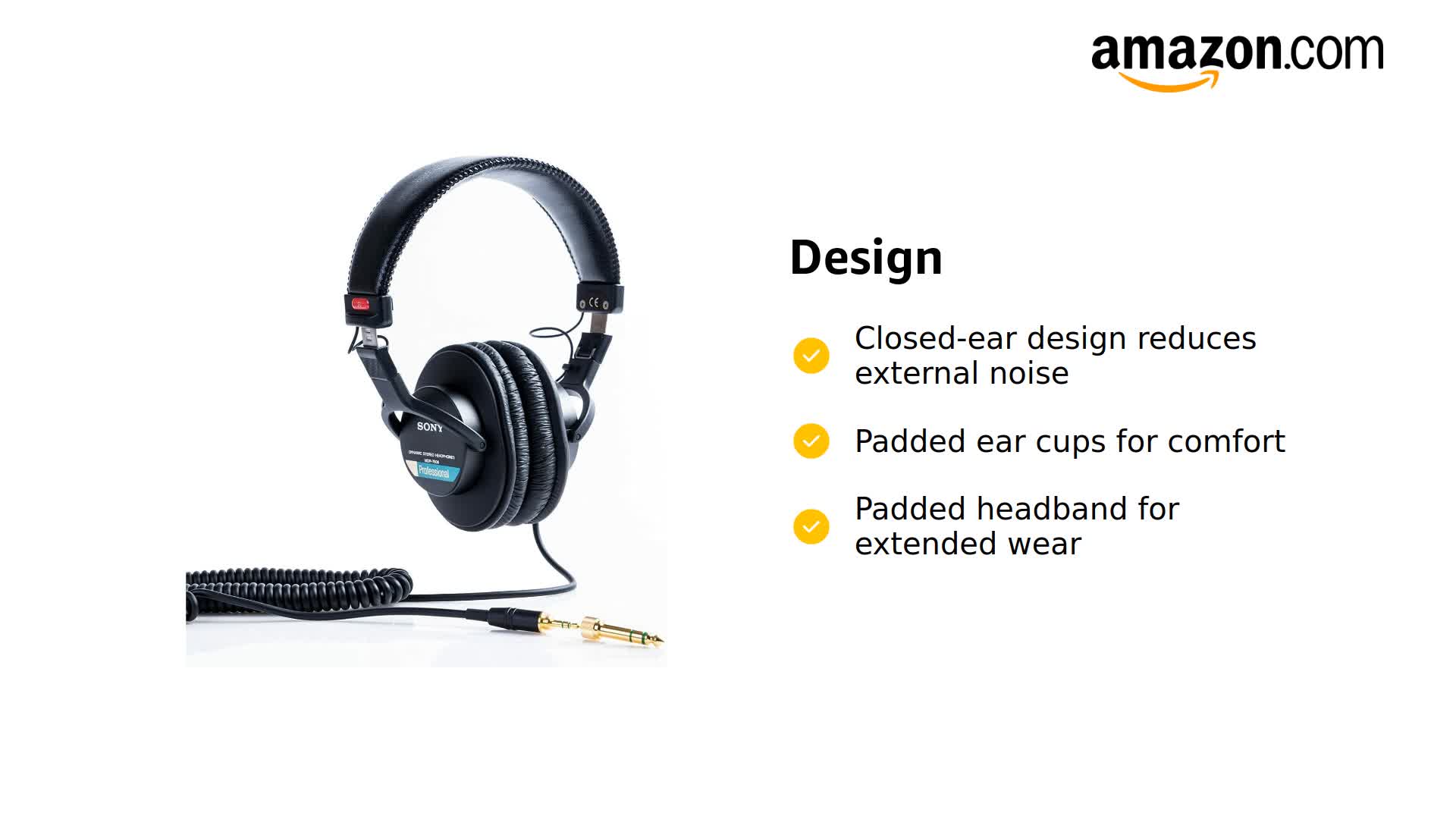 Amazon.com: Sony MDR7506 Folding Professional Closed Ear