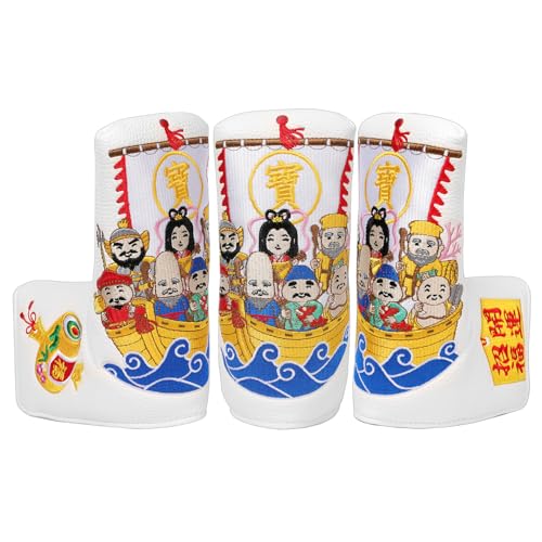 Couvre-lame de golf anti-rayure Shichi-fuku-jin résout les chocs de putter dans le sac