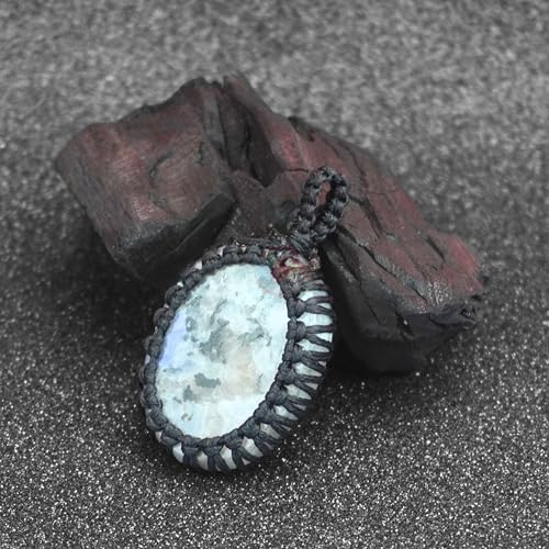 Image of REMEDYWALA Gemstone Macrame Pendant for Reiki & Crystal Healing, Natural Stone