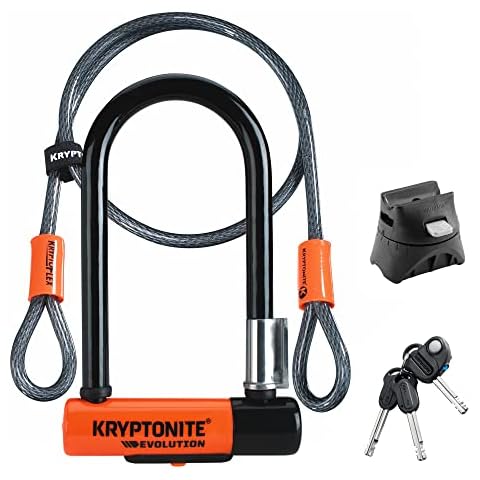 Kryptonite Evolution Mini 7 Kabel Kryptoflex Verschluss, schwarz/orange, One Size Cover