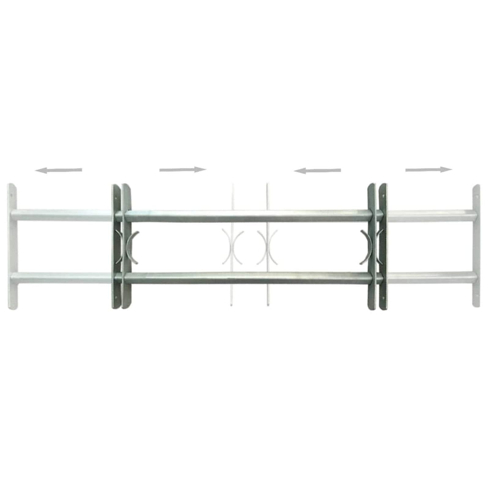 ZEYUAN Fenstergitter Verstellbar für Fenster 2 STK Fenstergitter Einbruchschutz, Fenstergitter Sicherheit, Kellerfenster Gitter, Fenstergitter Einbruchschutz Aussen, 1000-1500 mm