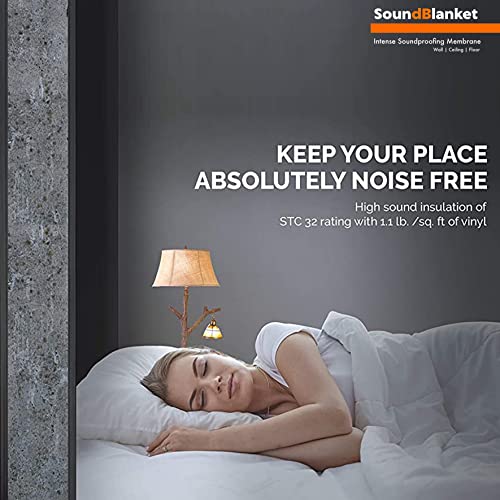Image of SoundBlanket 2.5mm Soundproofing Membrane Noise Barrier | Soundproof Wall, Window & Door | Mass Loaded Vinyl 8x4 Feet | Block 28 DB