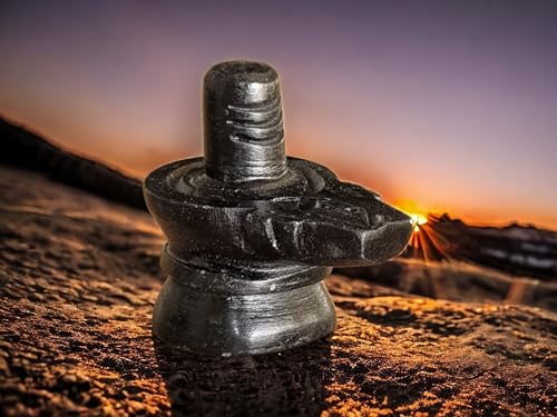 Image of SAUDEEP INDIA Black Marble Shiv Ling | Shiva Lingam for Home Temple | Mahadev Shankar Bholenath Shiv Ling Idol for Pooja Home Temple Mandir (3 Inch Export Quality)