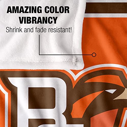 Bowling-Green-State-University-Wildcats-Blanket-36-x-58-Primary-Logo-Stripes-Silky-Touch-Super-Soft-Throw