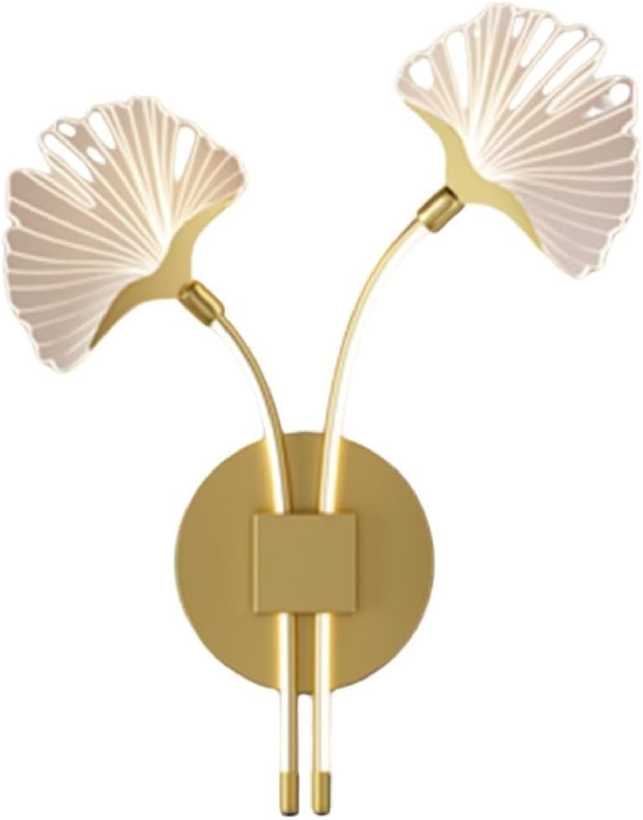 HPTHLY Wall Lamps Mounted Indoor Wall Sconce Bedroom Bedside Lamps Leaf Design Wall Lights For Aisle Corridor Living Room Sofa Background Decorative Wall Lamps & Scon(Gold)