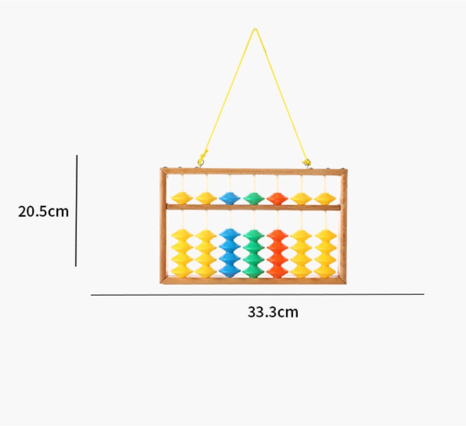Liczydła Matematycznego 7-kolumnowy Wiszący Drewniany Abakus Chiński Edukacyjny Kalkulator Dla Ucznia Nauczyciela Abakus Narzędzie Do Nauki(Multi-colored)
