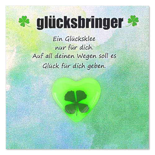 Vierblättriges Kleeblatt Glücksbringer mit Grußkarte, Glücksklee Viel Erfolg Geschenk, Kleeblatt Kleine aufmunterung Geschenke, Glücksbringer Krankheit Krebs Viel Glück Gute Besserung Geschenke