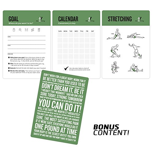 image for NewMe Fitness Resistance Bands Workout Cards, Instructional Fitness De