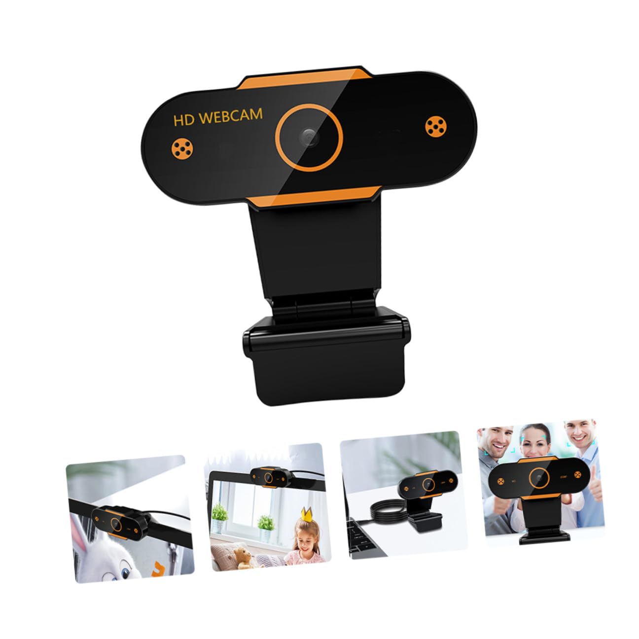 1080p Live Broadcast Webcam with Microphone USB Powered Computer Camera Adjustable Base for Streaming, Gaming, and Teaching, Compatible with Laptop Dc 5v