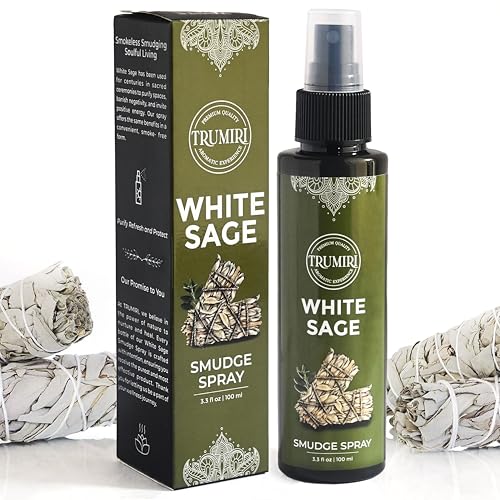 White Sage Spray for Spiritual Cleansing Negative Energy and Protection - Smudge Spray Made with Natural Non Toxic Sage Essential Oil - Salvia Blanca para Limpiar