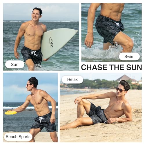 Image of Kanu Surf Men's Big Palma Extended Size Leaf Volley Swim Trunk