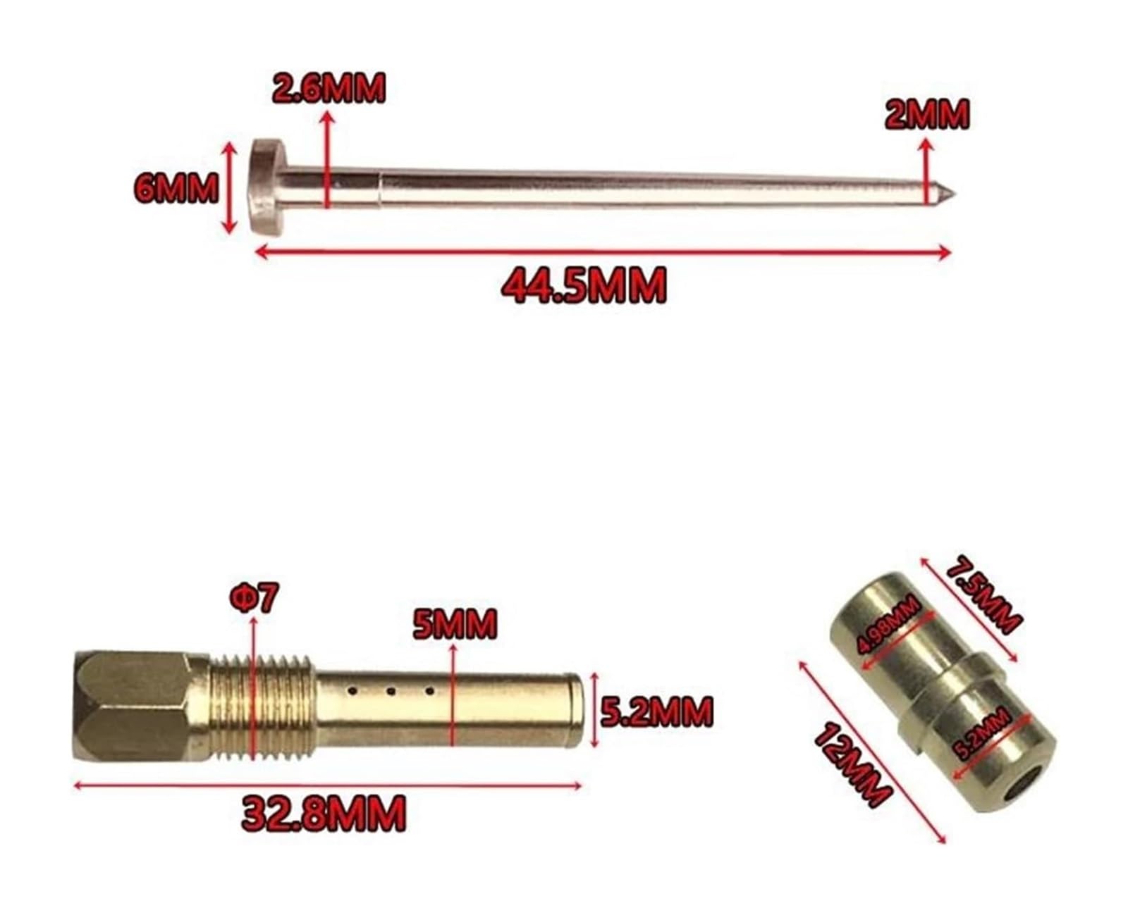 Carburador de Repuest Para Piaggio 125 BYQ125T Diafragma Corredera Membrana Piezas Carburador Reconstrucción Motocicleta Reparación Kit(Set 1)