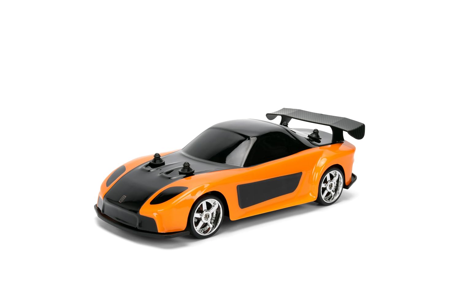 Jada Toys Fast and Furious RC Drift Auto Twin Pack (zestaw 2 szt.) - 2 zdalnie sterowane samochody zabawkowe dla fanów i dzieci od 6 lat, po 19 cm, maks. 8 km/h, pilot zdalnego sterowania 2,4 GHz, w