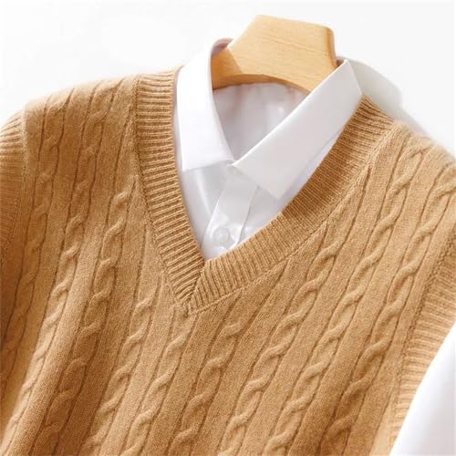 Men's Sweater Vests Waistcoat Casual Business V-Neck Sleeveless Knitted Wool Tank Tops for Spring2
