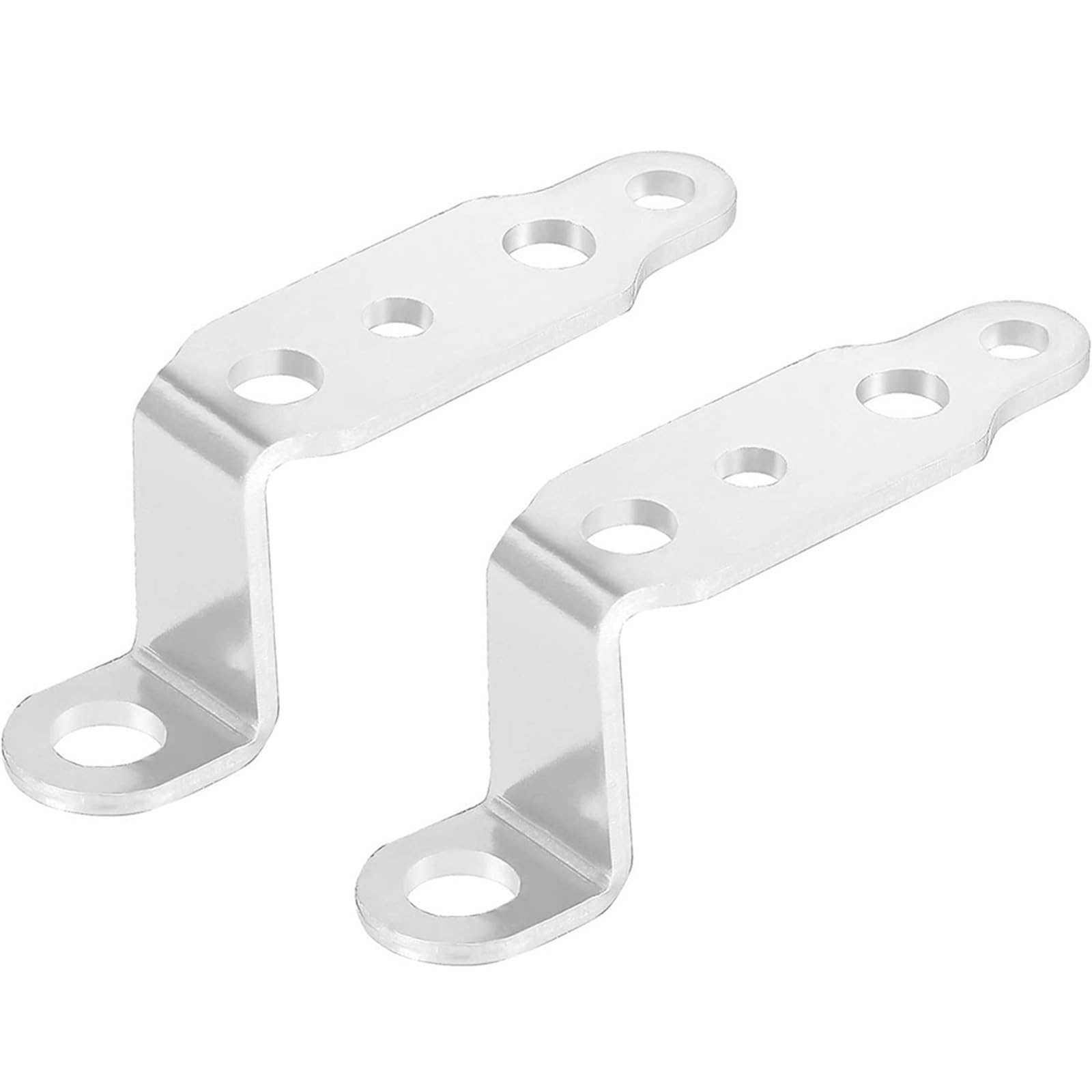 Headlight Bracket 1pair Motorcycle Headlight Bracket Rearview Mirror Lamp Spotlight Extension Holder Clamp Motorbike Scooter Accessories(Silver)