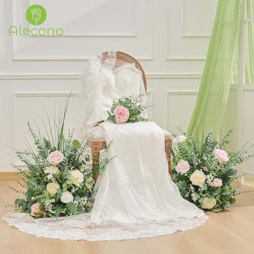 Alecono 5 Kinds Mixed Artificial Greenery Eucalyptus Stems Bulk, Babys Breath Artificial Flowers and Fake Sliver Dollar Leaves for Centerpieces DIY Bouquet Wedding Home Decor(100 Pcs) by Alecono - Used condition - Image 5