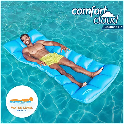 Swimways Comfort Cloud Pool Lounger with Fast Inflation & Headrest Pillow, Oversized Inflatable Pool Floats for Adults - image 4
