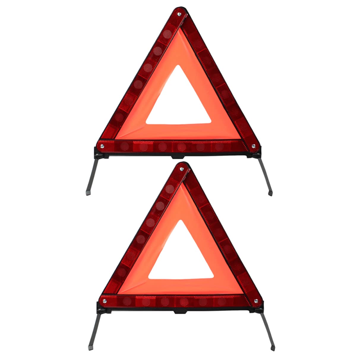 PartyKindom Warning Safety Triangle Led Triangular Warning Sign Car Triangle Kit Red