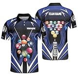 SHAANT Personalized Pool Shirts for Men Billiards, Billiard Pool Shirt for Women, 8 Ball Billiard Shirts for Teams
