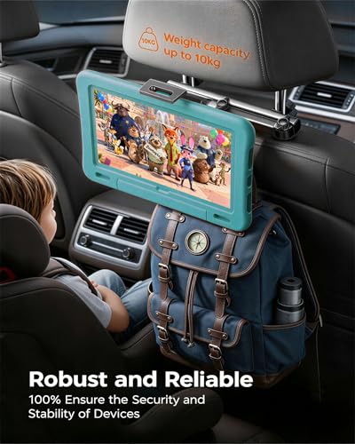 Image of Tablet Holder for Car, 3 in 1 Extension Arm Adjustable Car Headrest Tablet Holder Road Trip Essentials Back Seat Tablets Cars Mount Compatible with iPad Pro, Air, Mini, 4.7-11 inch Devices