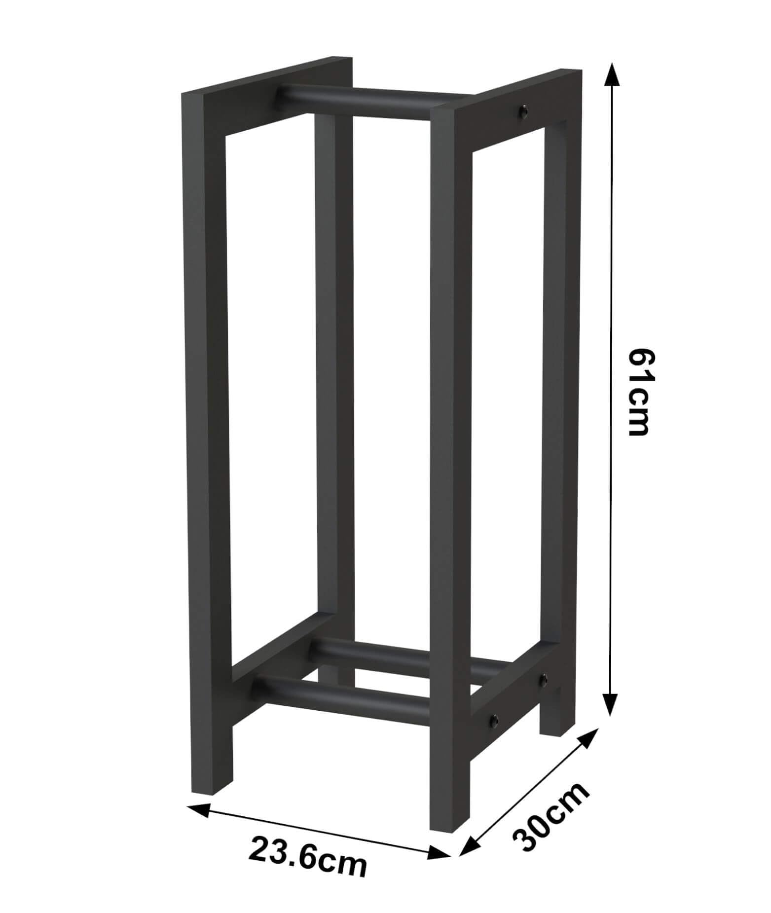 DanDiBo Kaminholzregal Innen Metall Schwarz Stehend Kaminholzständer 96467 Kaminholzhalter Brennholzregal Feuerholzregal