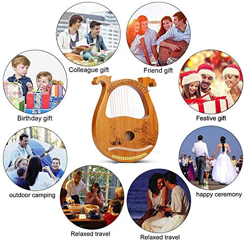 Harpen Box-type Klein Snaarinstrument, Een Klassieke Harp Met Een Molenpatroon, Betaalbare Accessoires Voor Snaren… - Image 6