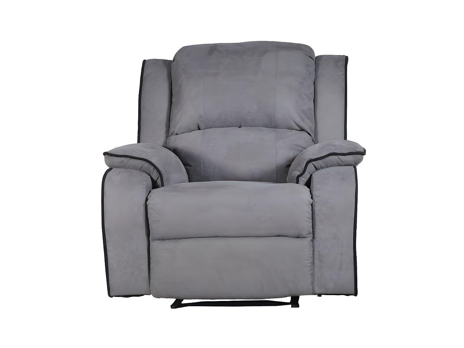 Vente-unique Couchgarnitur Relax 3+1 - Microfaser - Grau - Hernani