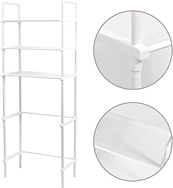 Over Toilet Storage Unit, 3 Tier Bathroom Storage Shelf, Freestanding Toilet Storage Rack Space Saving Above Toilet Stand Lau